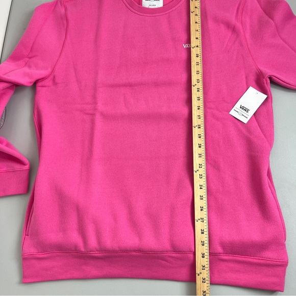 Vans ComfyCush Crewneck Sweatshirt Size XXL Barbiecore Shocking Pink w/ Pockets - Picture 6 of 7